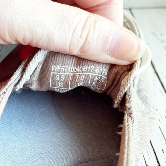 Keds Light Khaki Gray Canvas Boat Shoes with White Laces - Picture 5 of 11